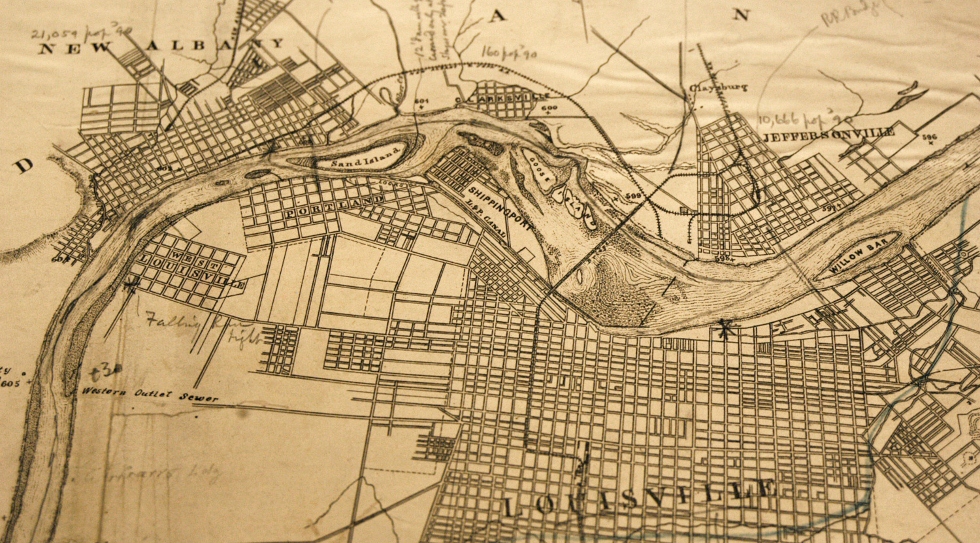 Historic map of Louisville
